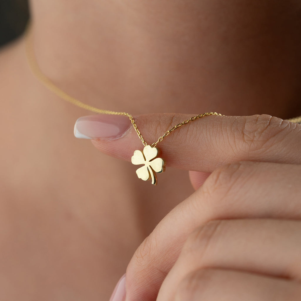 MINI KLEE KETTE aus 925 Silber - Eleganter Halskette - AURIME