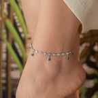 NAZAR STONE FUSSKETTE | 925 SILBER