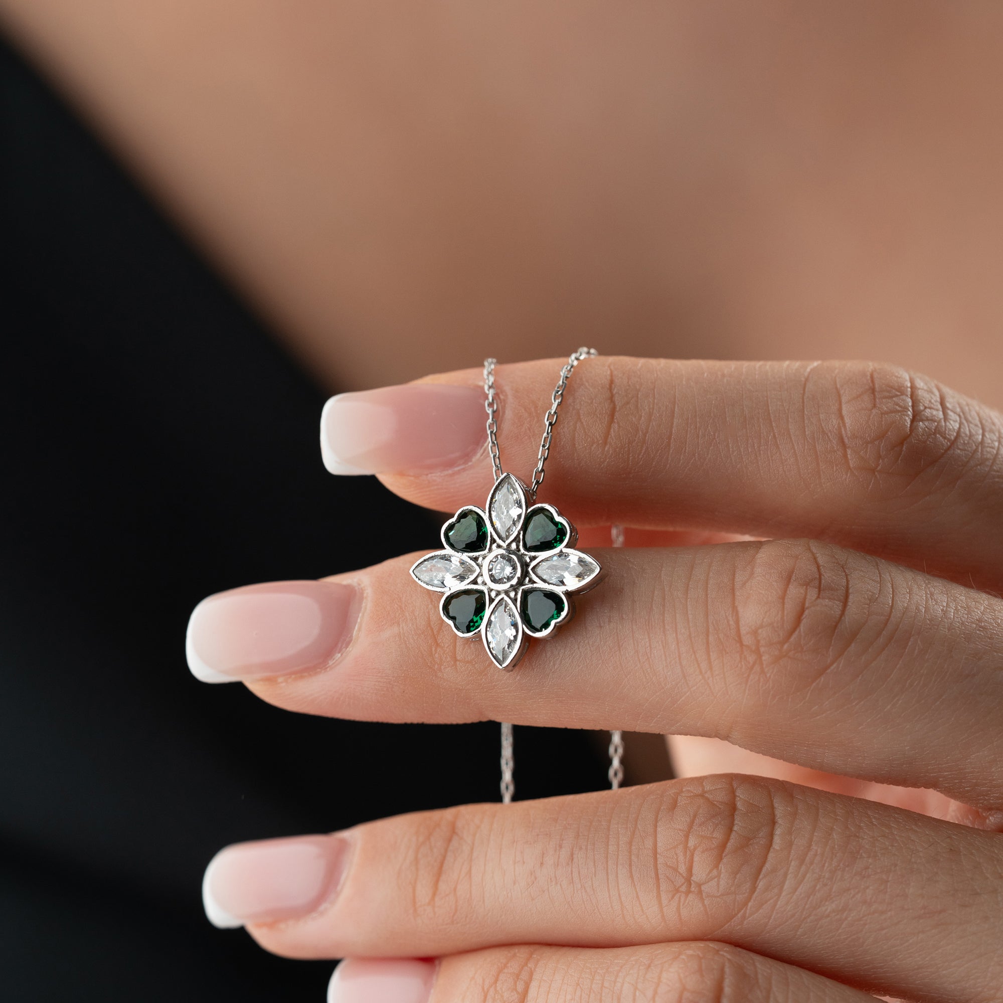 MIGOK GREEN KETTE aus 925 Silber - Eleganter Halskette - AURIME