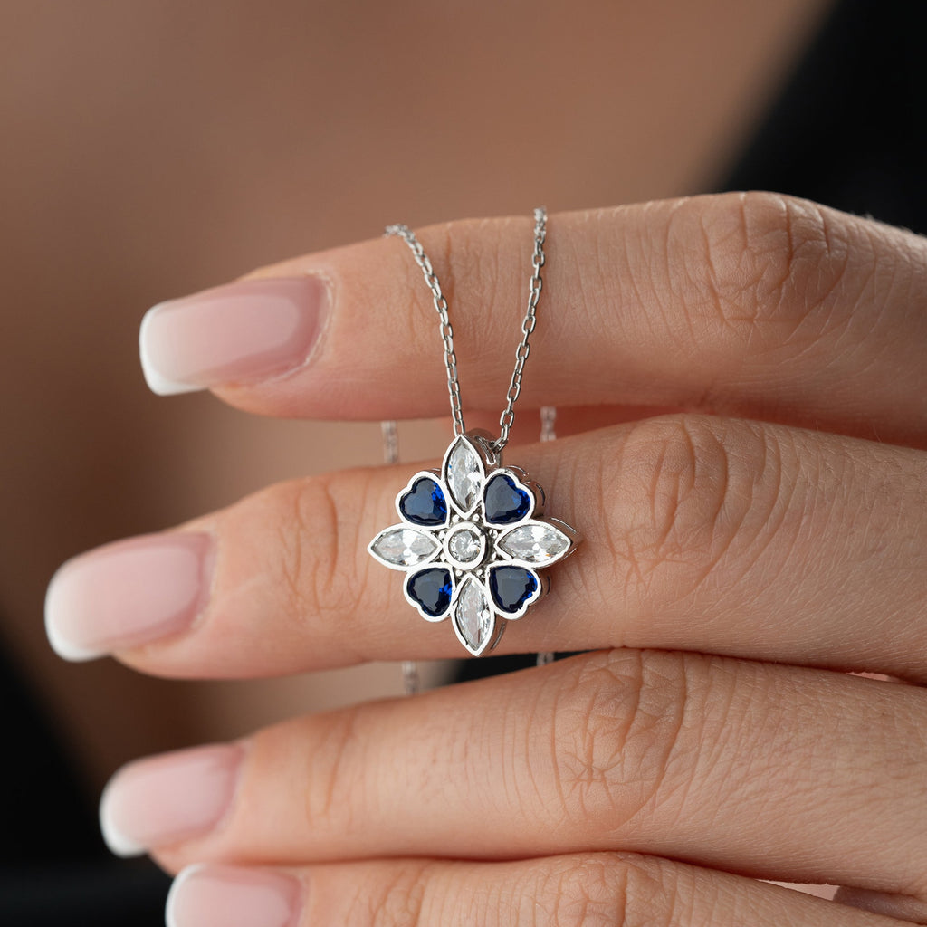 MIGOK BLUE KETTE aus 925 Silber - Eleganter Halskette - AURIME