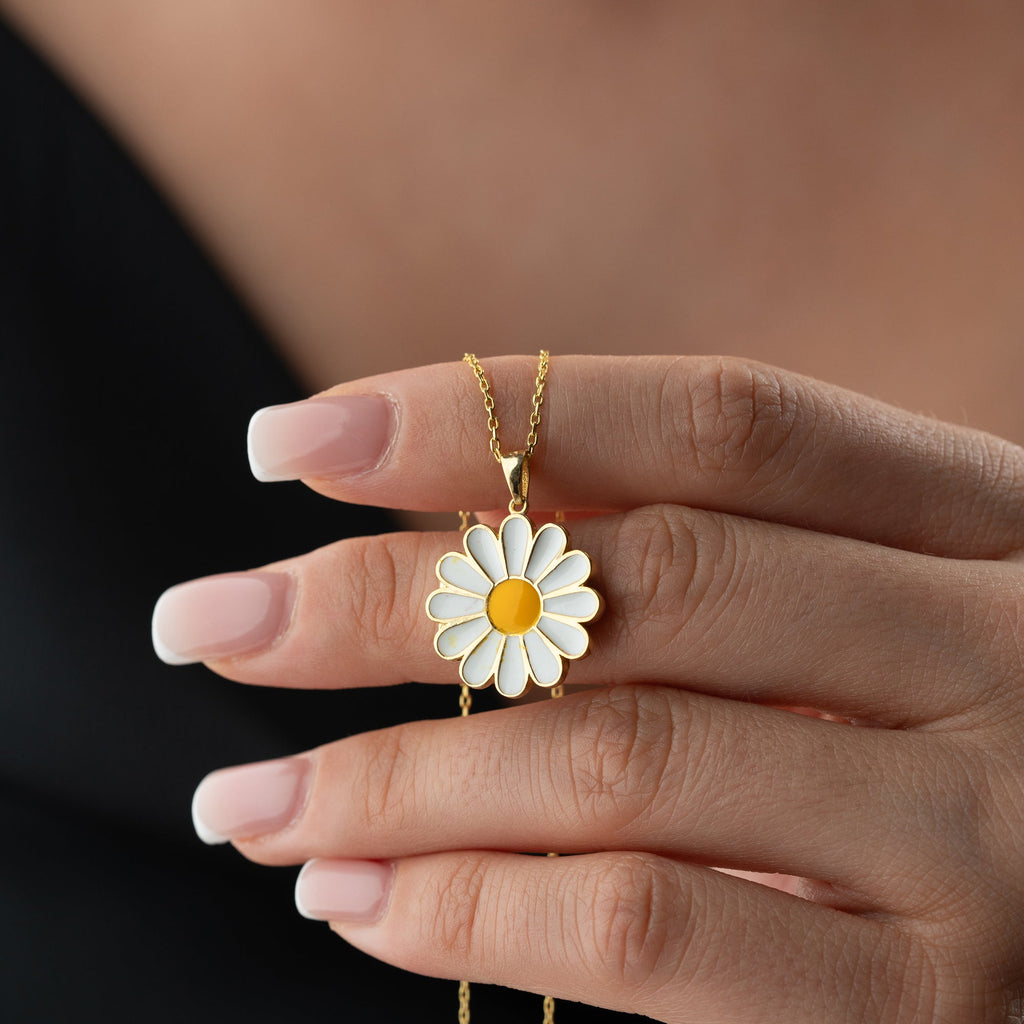 SUNFLOWER KETTE aus 925 Silber - Eleganter Halskette - AURIME