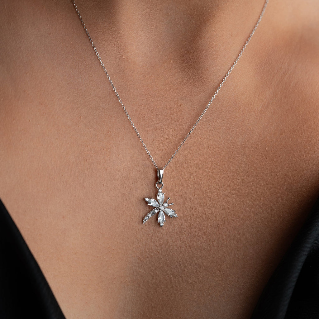 BAGUETTE LIBELLE HALSKETTE | 925 SILBER
