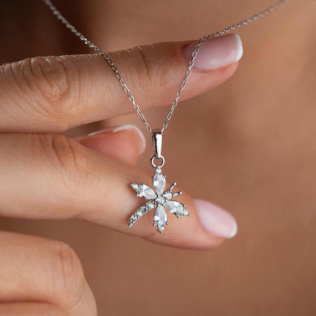 BAGUETTE LIBELLE HALSKETTE | 925 SILBER