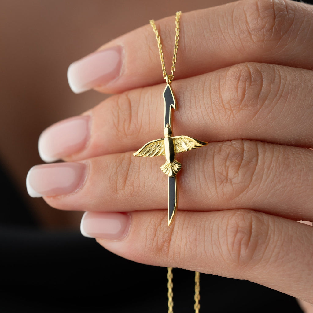 ELIF ANKA BLACK KETTE aus 925 Silber - Eleganter Halskette - AURIME