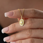SUN OVAL KETTE aus 925 Silber - Eleganter Halskette - AURIME