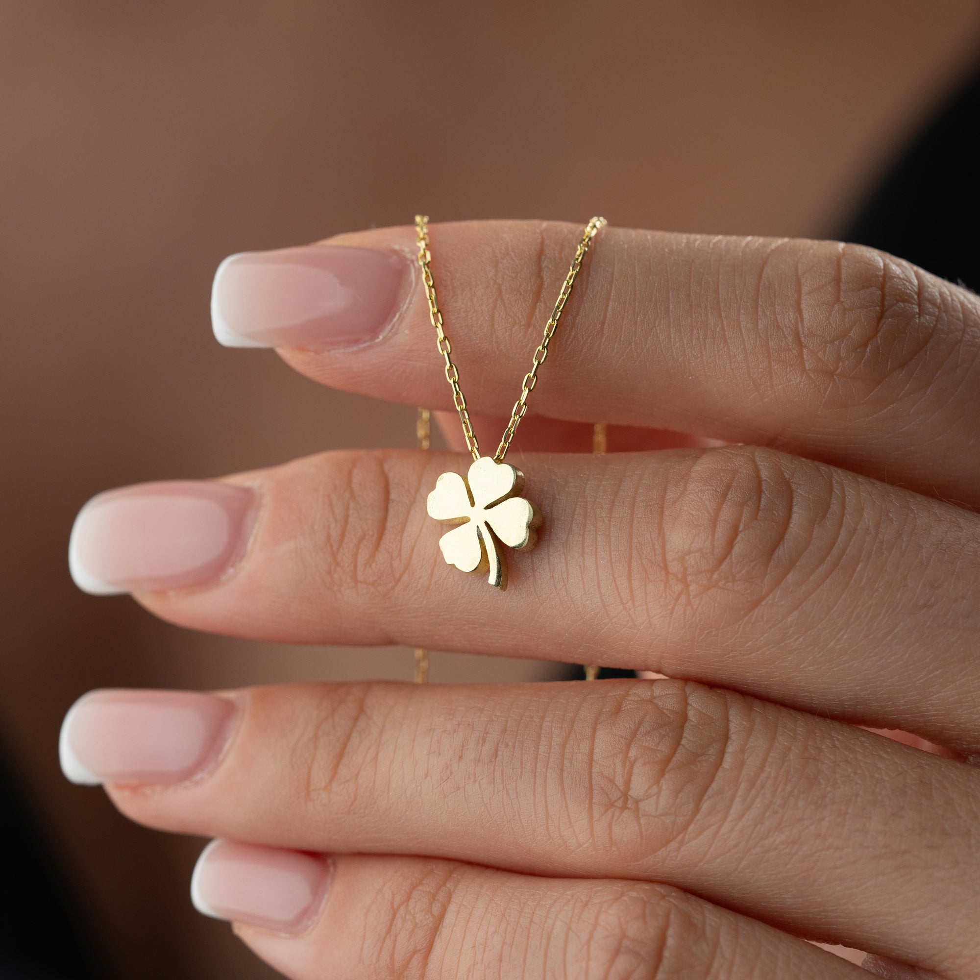 MINI KLEE KETTE aus 925 Silber - Eleganter Halskette - AURIME