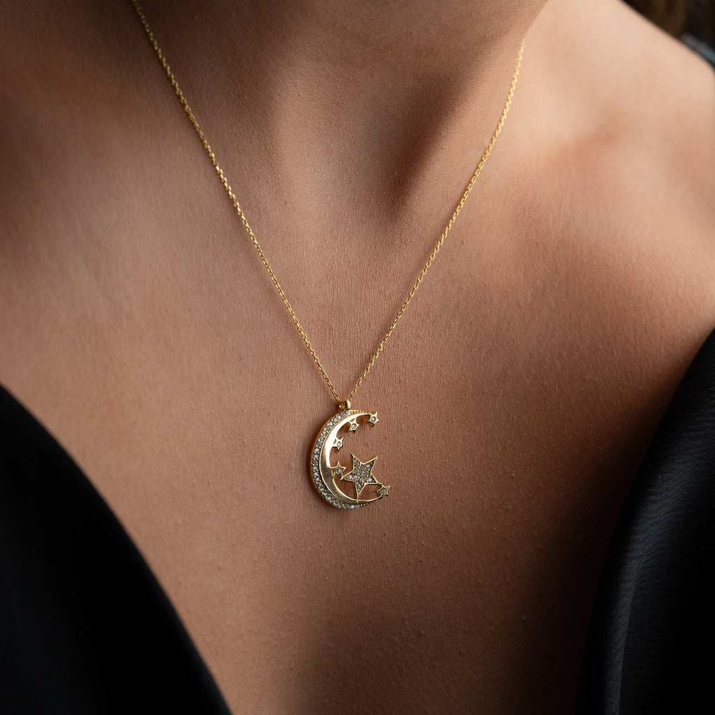 MOON STERN HALSKETTE | 925 SILBER