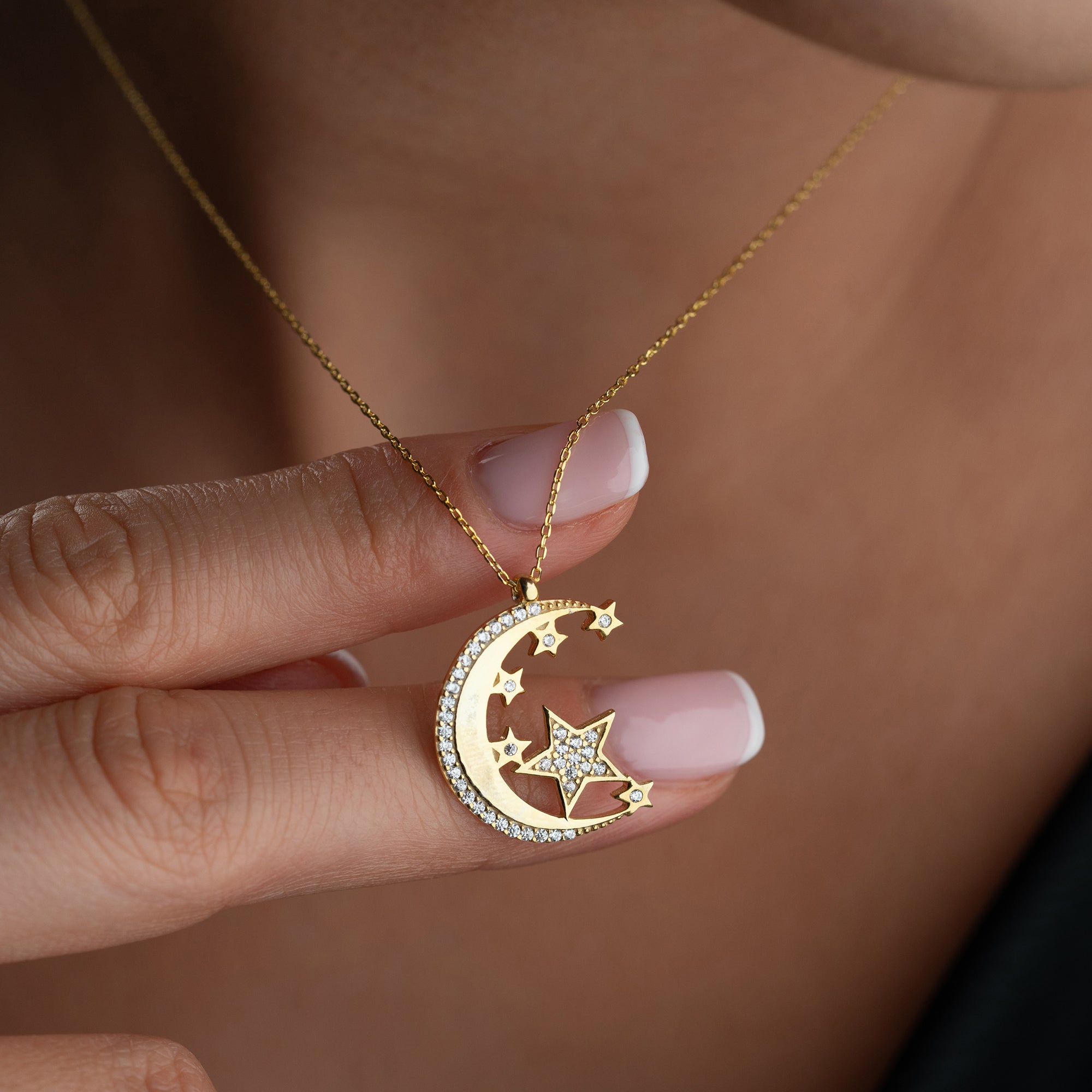 MOON STERN HALSKETTE | 925 SILBER
