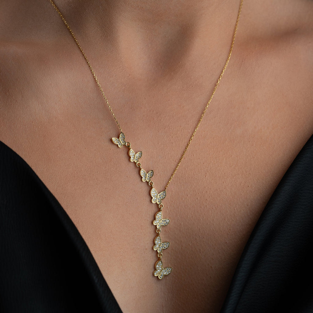 BUTTERFLY LINE HALSKETTE | 925 SILBER