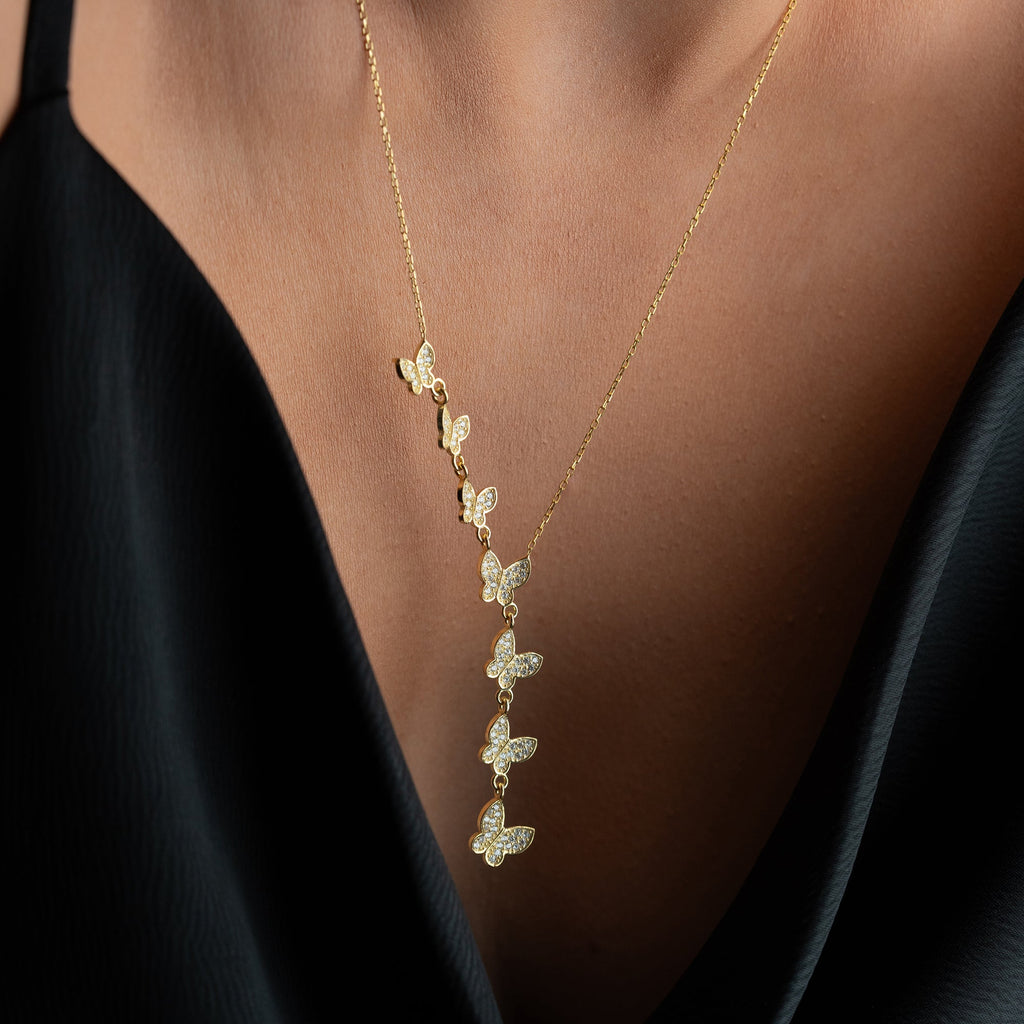 BUTTERFLY LINE HALSKETTE | 925 SILBER