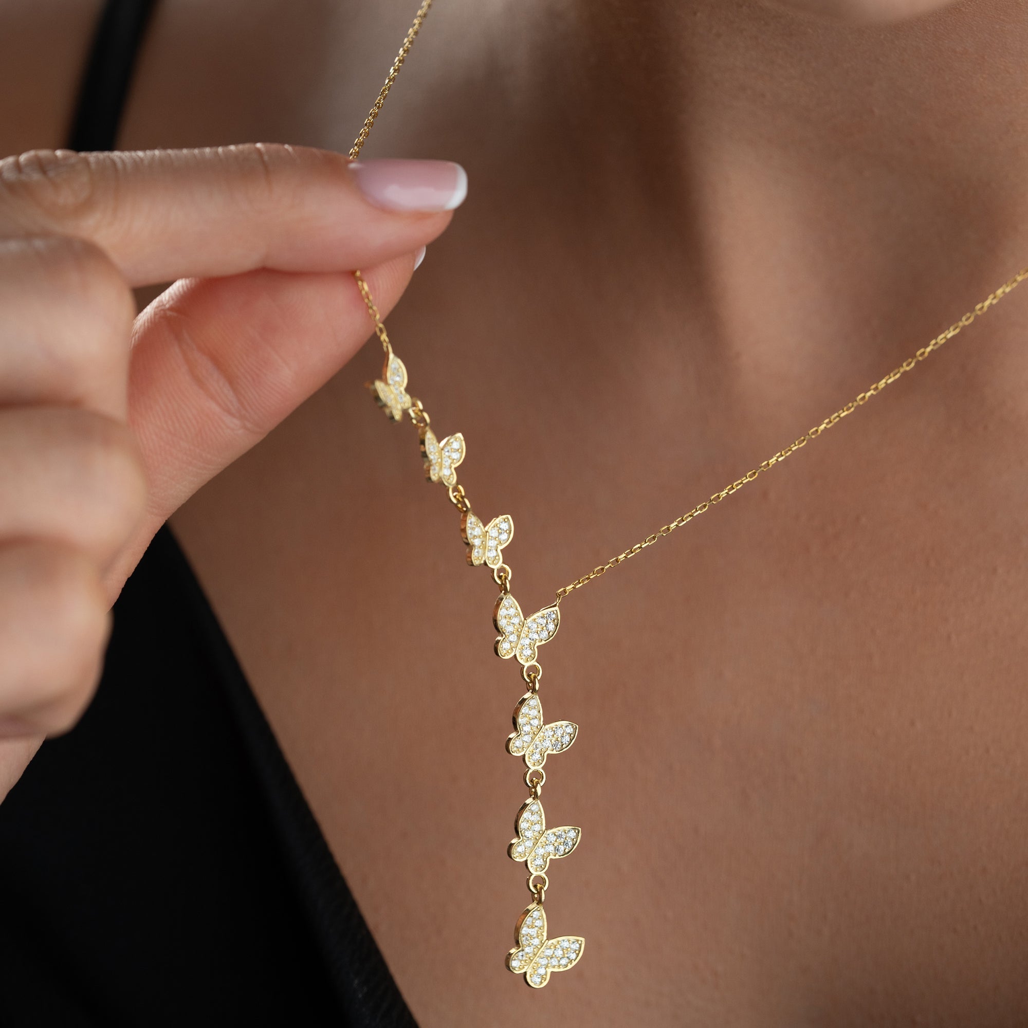 BUTTERFLY LINE HALSKETTE | 925 SILBER