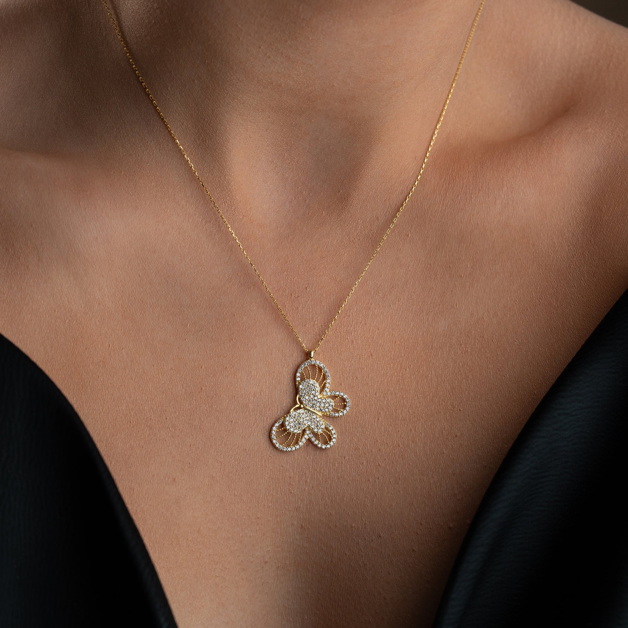WONDERFULL BUTTERFLY HALSKETTE | 925 SILBER
