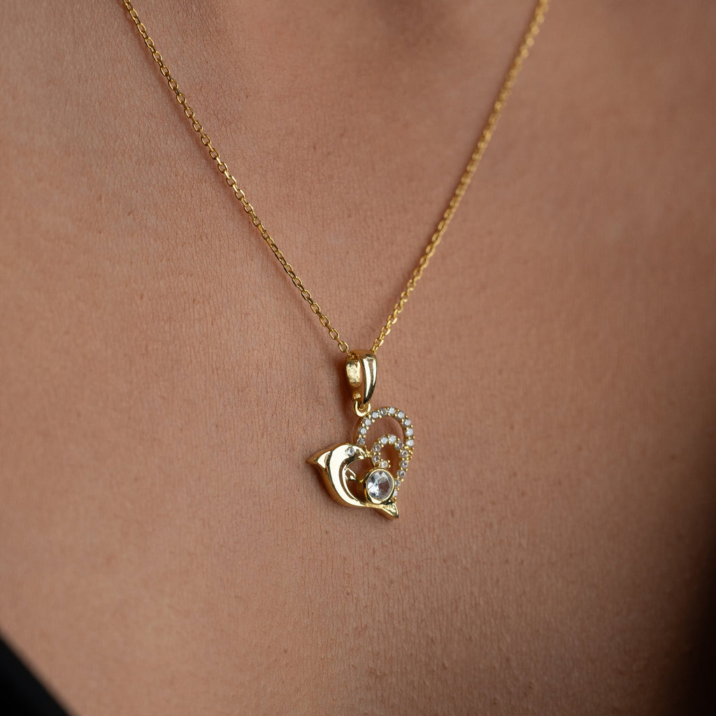 DOLPHIN HEART HALSKETTE | 925 SILBER