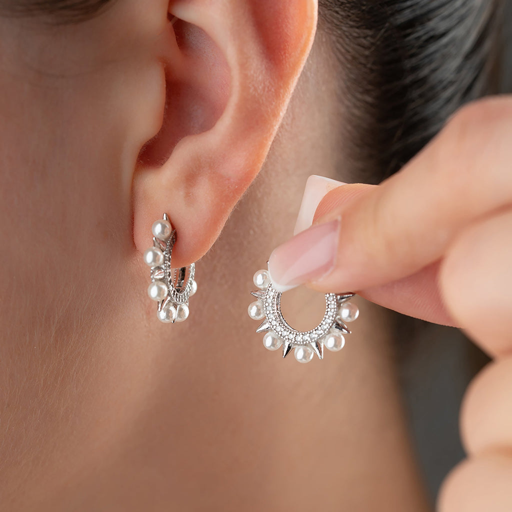 MINA PEARL OHRRINGE aus 925 Silber - Eleganter Ohrringe - AURIME