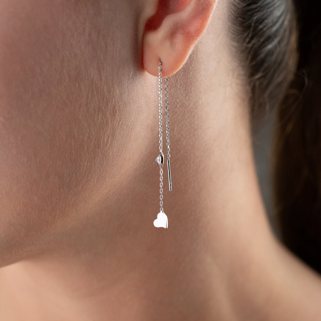VUCO HEART OHRRINGE aus 925 Silber - Eleganter Ohrringe - AURIME