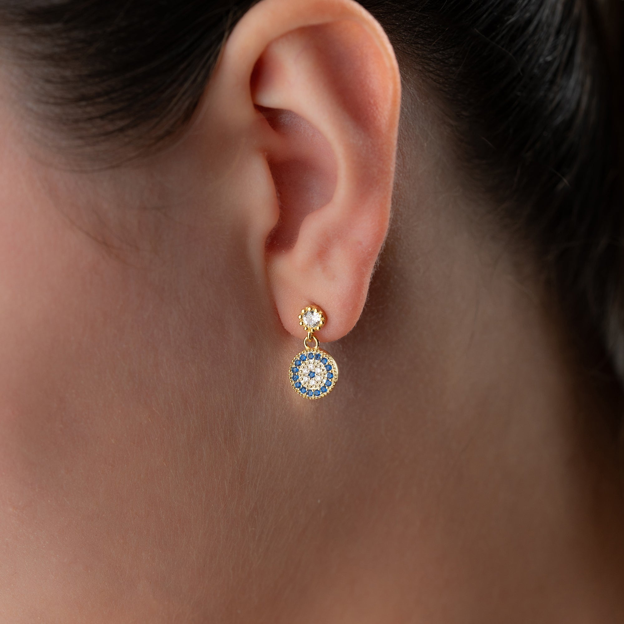 NAZAR STONE OHRRINGE aus 925 Silber - Eleganter Ohrringe - AURIME