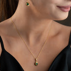 GRÜNER SMARAGD SET | 925 SILBER
