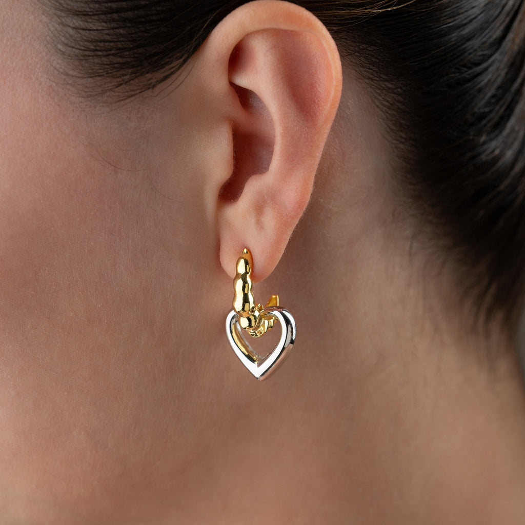 TOTI HEART OHRRINGE aus 925 Silber - Eleganter Ohrringe - AURIME