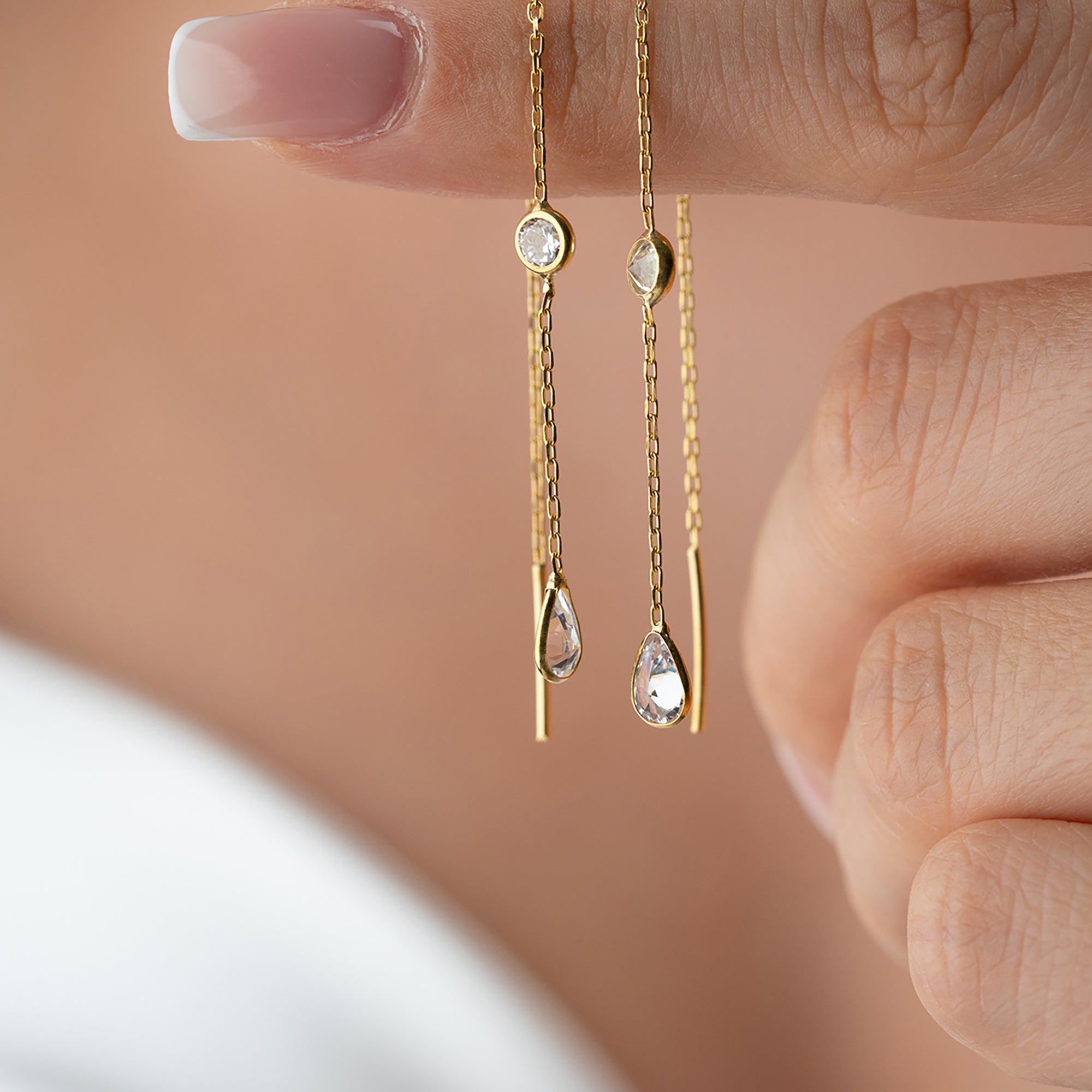 TIE DROP OHRRINGE aus 925 Silber - Eleganter Ohrringe - AURIME