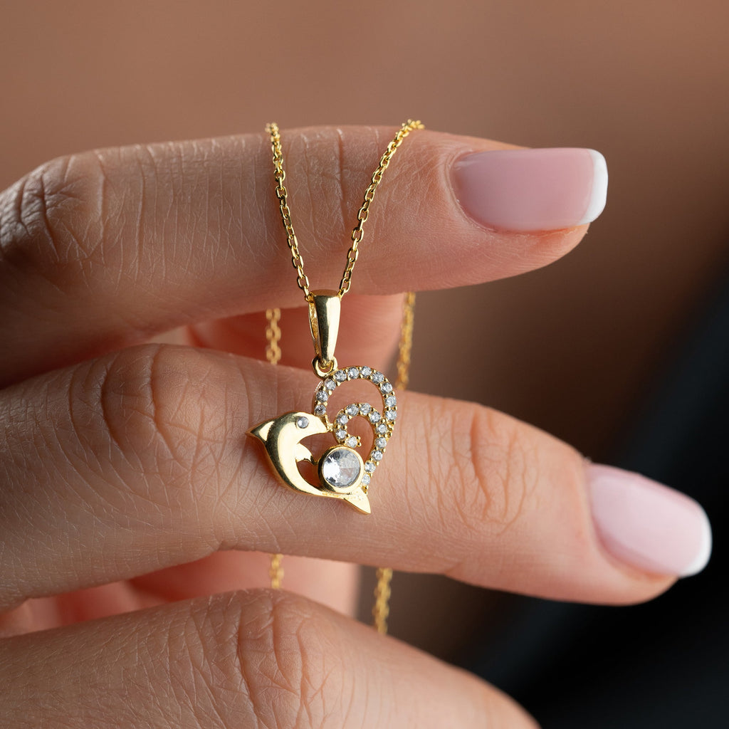 DOLPHIN HEART HALSKETTE | 925 SILBER