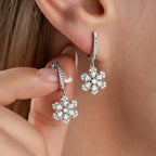 STEINBLUME OHRRINGE | 925 SILBER