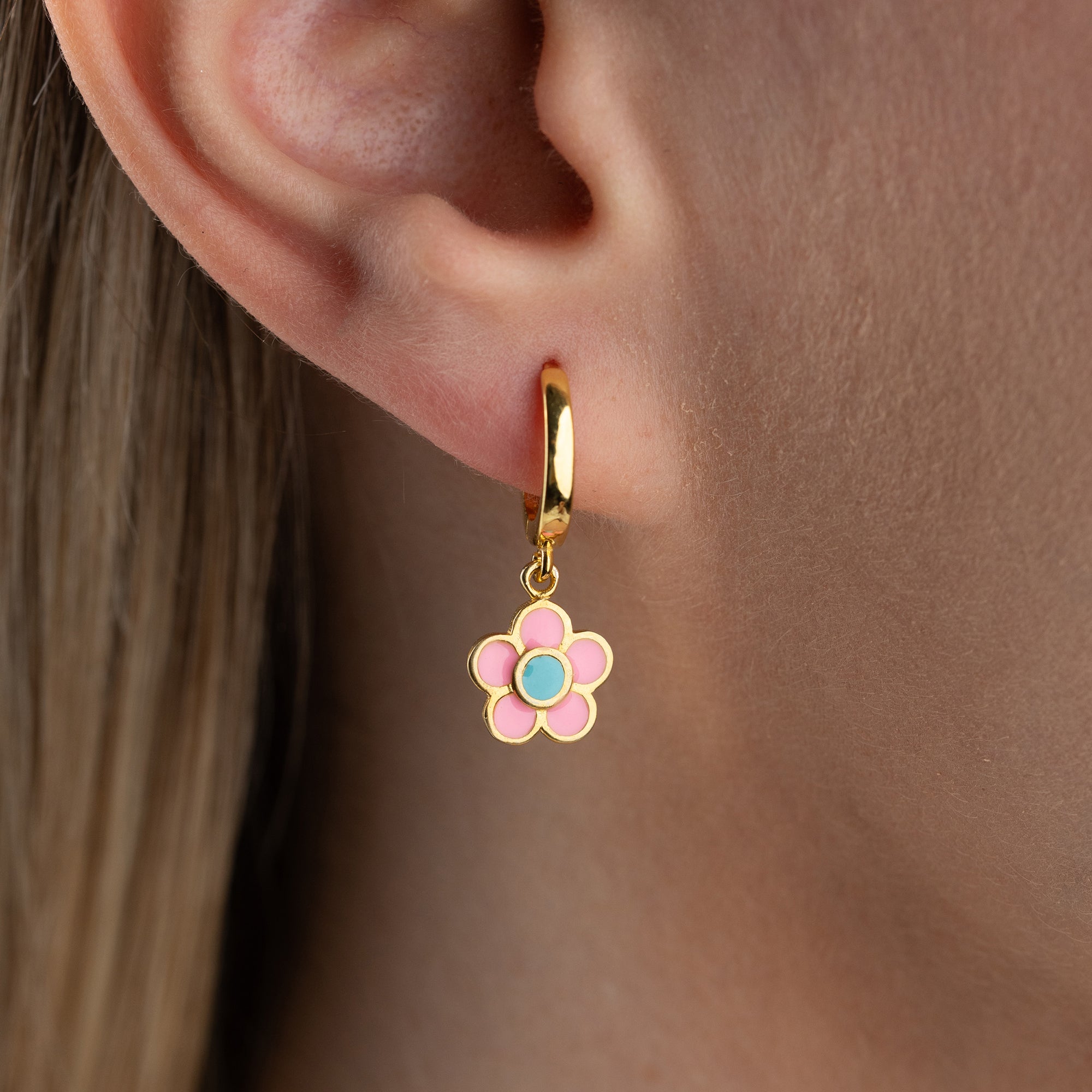 BUNTE GÄNSEBLÜMCHEN OHRRINGE | 925 SILBER