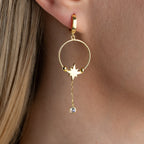 GOLDENER STERN  OHRRINGE | 925 SILBER