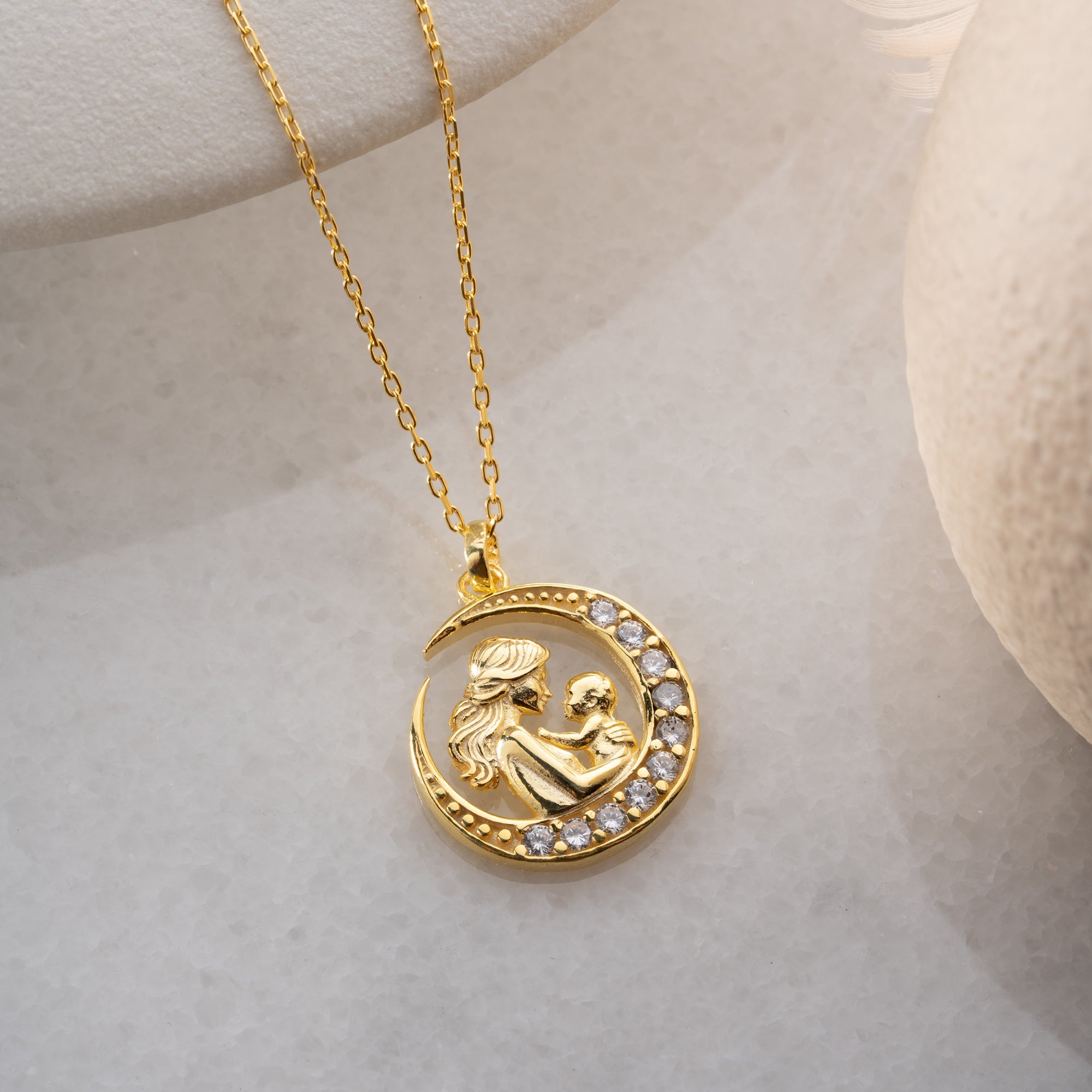 MOM MOON HALSKETTE | 925 SILBER