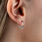RUND MIT STEINEN OHRRINGE | 925 SILBER