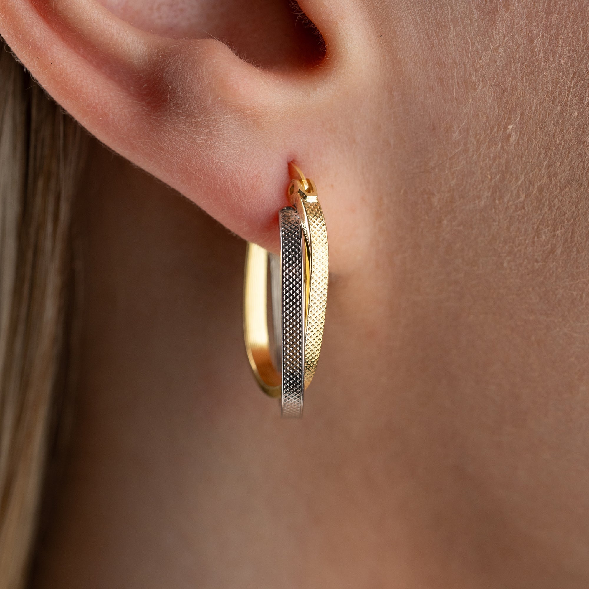 DUO HOOP OHRRINGE | 925 SILBER
