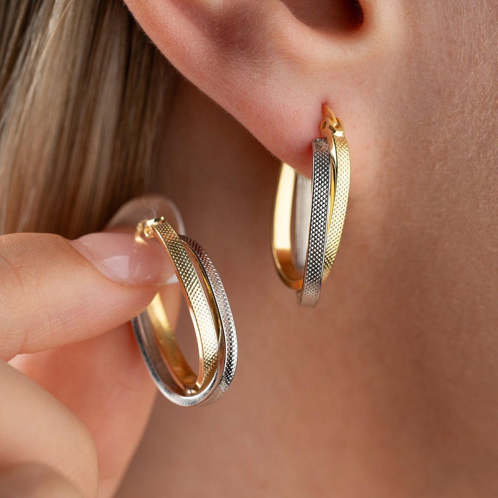 DUO HOOP OHRRINGE | 925 SILBER