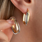 DUO HOOP OHRRINGE | 925 SILBER