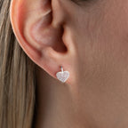 ROSA HERZ OHRRINGE | 925 SILBER
