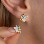 EMAİLLE SCHMETTERLING  OHRRINGE | 925 SILBER