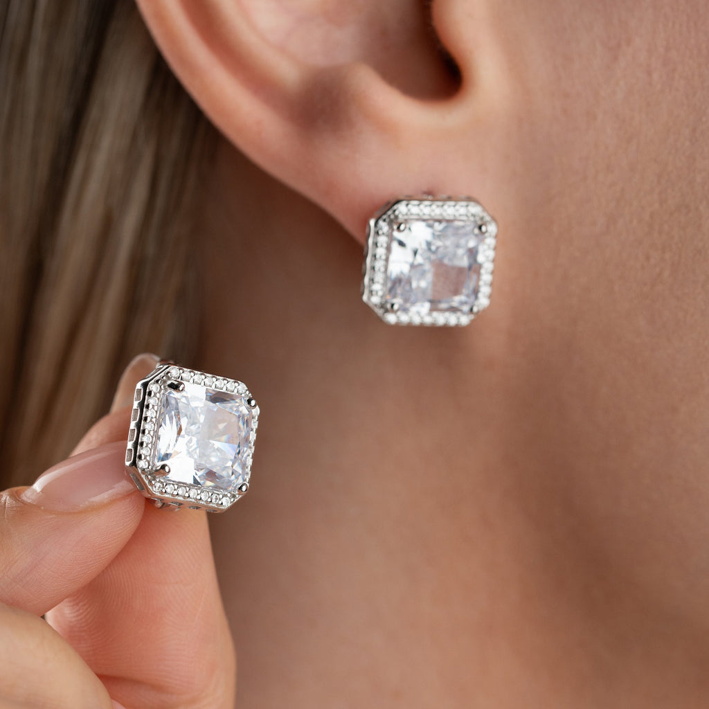 QUADRAT OHRRINGE | 925 SILBER