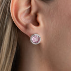 ROSASTEIN  OHRRINGE | 925 SILBER