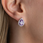 AMETHYSTSTEIN  OHRRINGE | 925 SILBER
