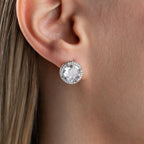 DIAMANDSTEIN  OHRRINGE | 925 SILBER