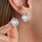 DIAMANDSTEIN  OHRRINGE | 925 SILBER