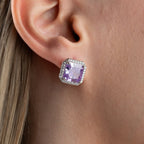 AMETHYSTSTEIN OHRRINGE | 925 SILBER