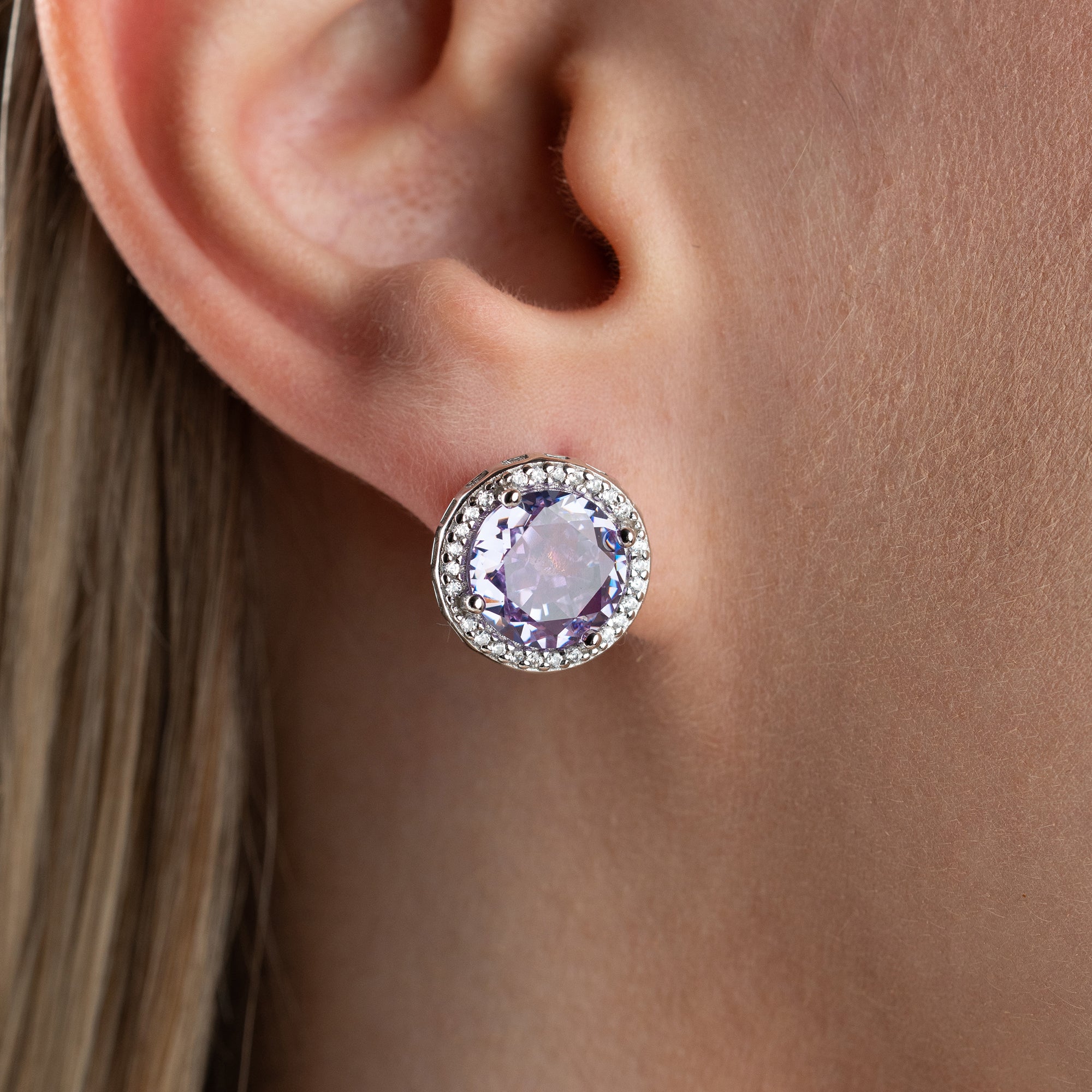 AMETHYSTSTEIN OHRRINGE | 925 SILBER