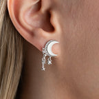 HALBMOND  OHRRINGE | 925 SILBER