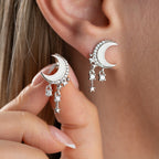 HALBMOND  OHRRINGE | 925 SILBER