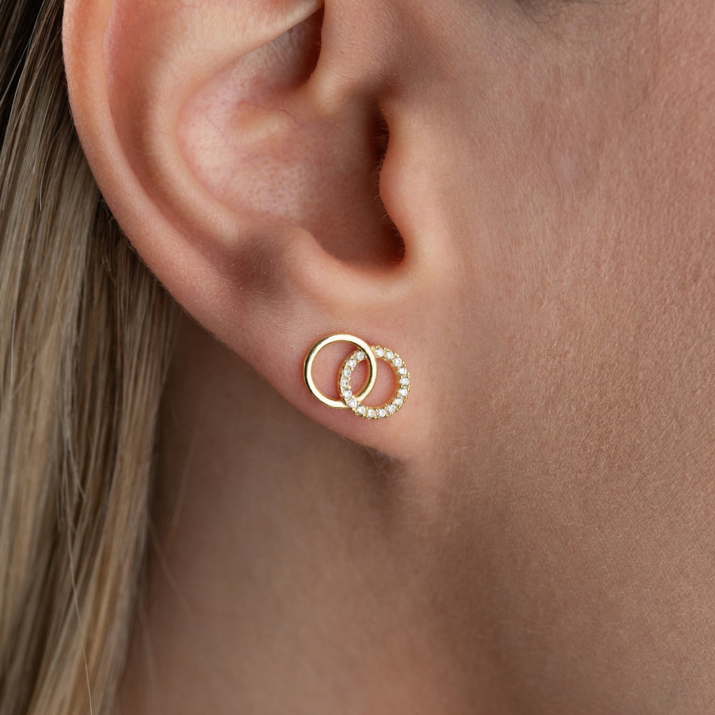 DOPPELRING OHRRINGE | 925 SILBER