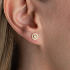 SOLITARRING MIT ZIRKONSTEIN OHRRINGE | 925 SILBER