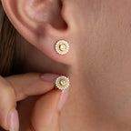 SOLITARRING MIT ZIRKONSTEIN OHRRINGE | 925 SILBER