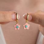 BUNTE GÄNSEBLÜMCHEN OHRRINGE | 925 SILBER