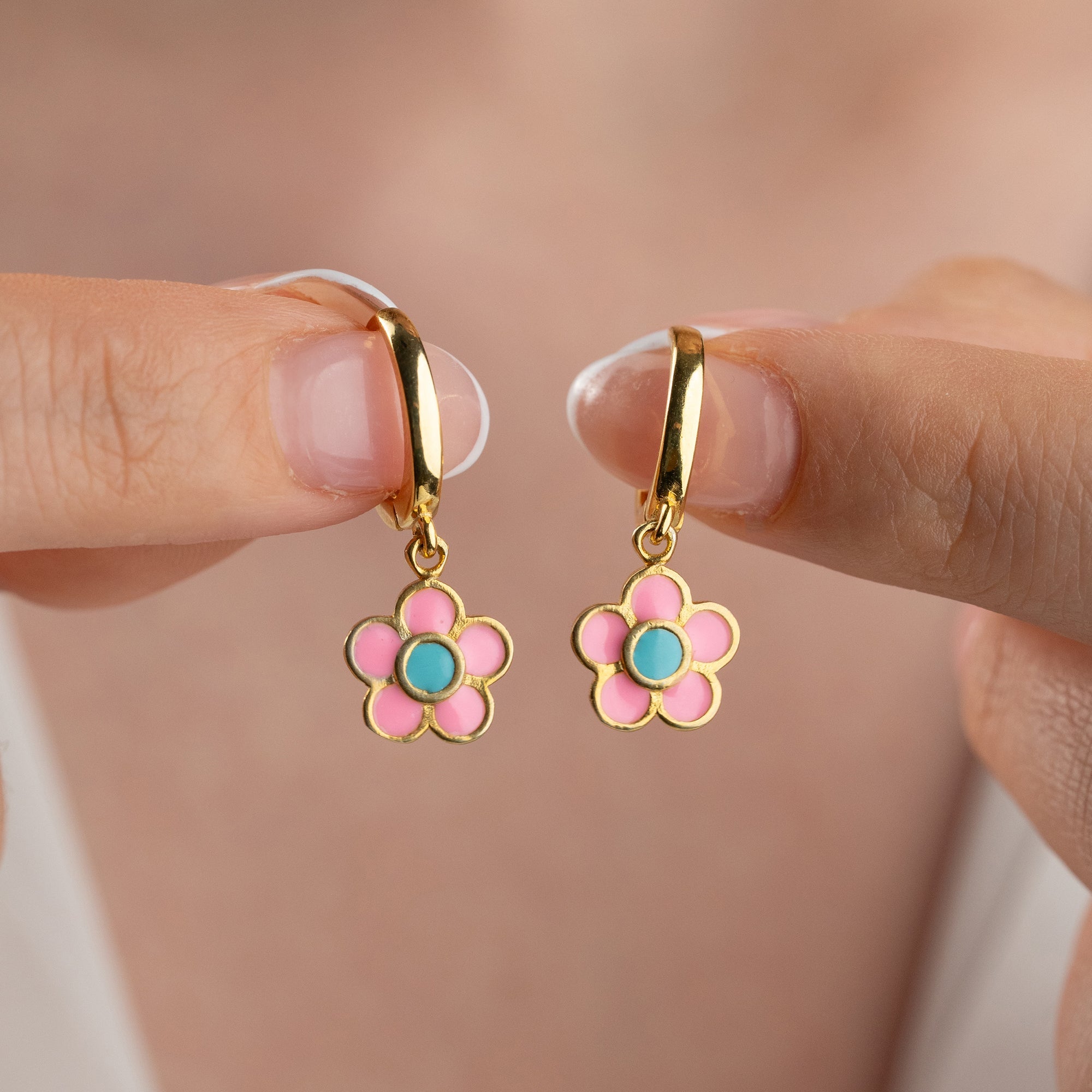 BUNTE GÄNSEBLÜMCHEN OHRRINGE | 925 SILBER