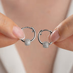 RUND MIT STEINEN OHRRINGE | 925 SILBER