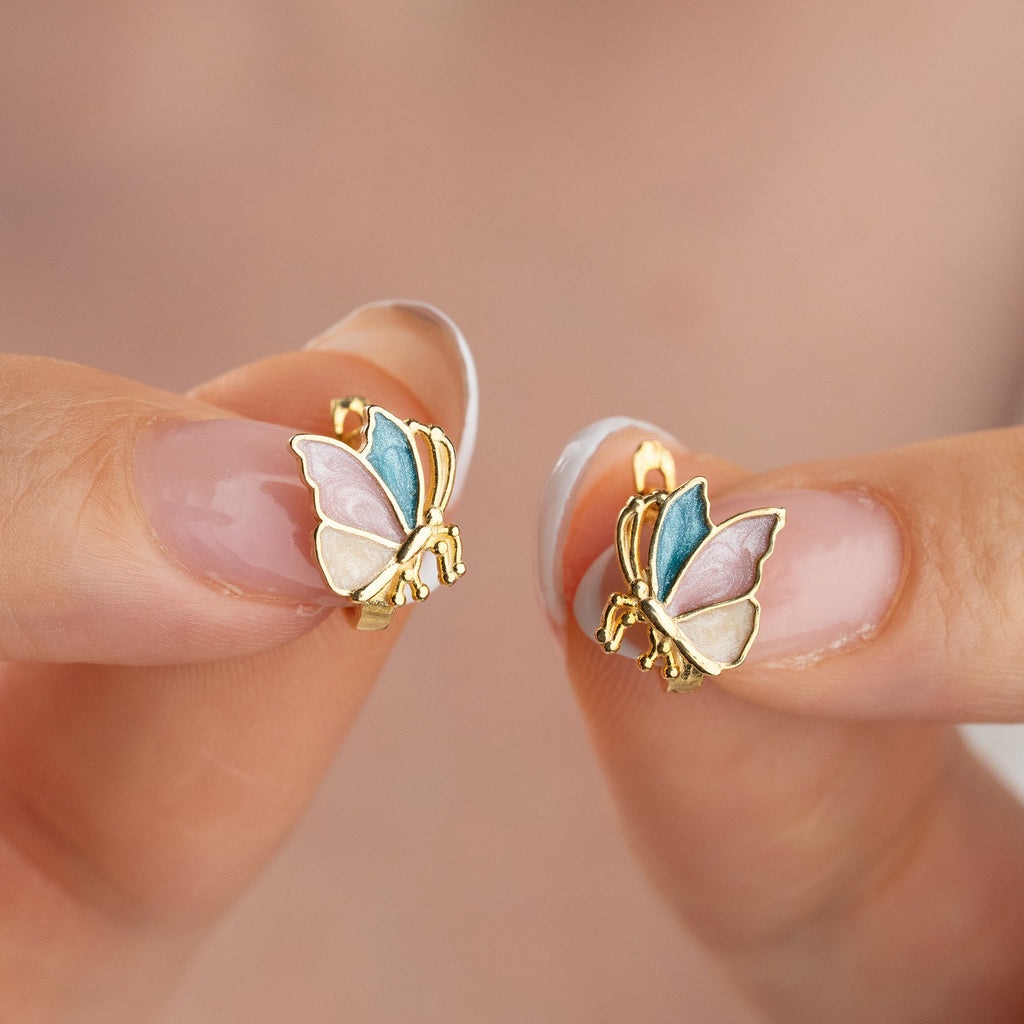 EMAİLLE SCHMETTERLING  OHRRINGE | 925 SILBER